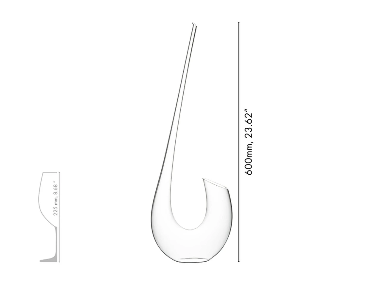 Riedel - Swan 55.5 Oz Handmade Decanter 4 Riedel - Swan 55.5 Oz Handmade Decanter - Image 4