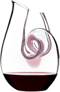 Riedel Curly Mini Pink Cyrstaline 24 Ounce Decanter