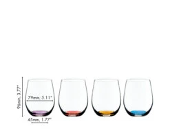 Riedel - Happy O Wine Tumbler Glass Set (Set Of 4) Vol 2 -Riedel 541400088 dimensions C MRgy7y 24799.1708466441