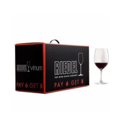 Riedel Vinum Bordeaux / Cabernet Stemware, Set Of 6 + 2 Free (Set Of 8)